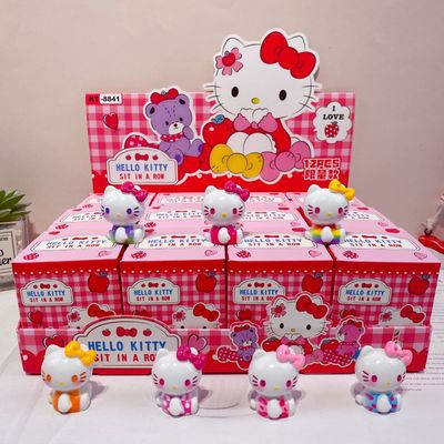 新款Hellokitty手办盲盒可爱KT猫小萌粒公仔盲盒桌面摆件潮玩礼品