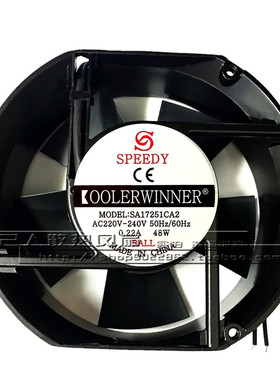全新SPEEDY SA17251CA2 220V 0.22A 48W交流机箱散热风扇质保一年