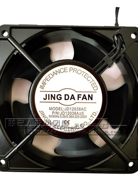JING DA FAN京达JD12038AC JD12038A2S/A2B 220V图腾机柜交流风扇