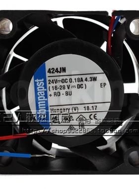 ebmpapst原装正品风机424JN 4028 24V 0.18A高转速直流散热风扇