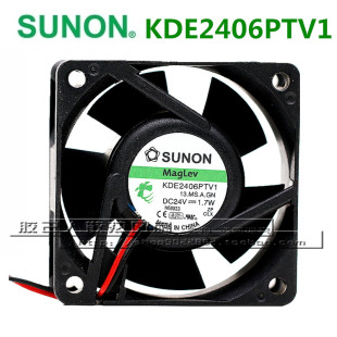 KDE2406PTV1 6025 6CM 两线变频器散热风扇 建准SUNON 24V 1.7W