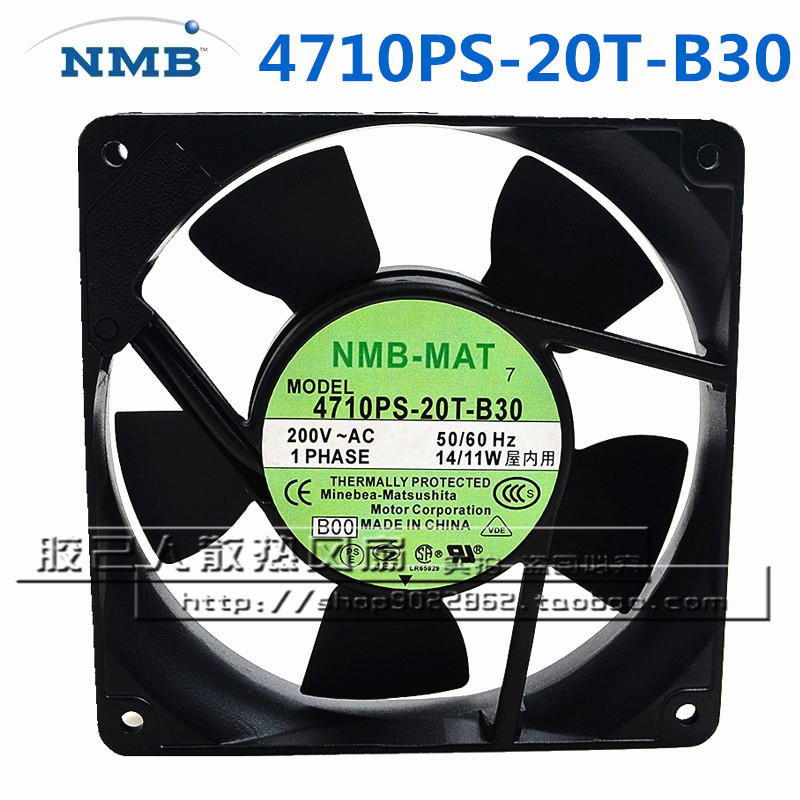 正品日本美蓓亚NMB 4710PS-20T-B30 12025MM 200V 14/11W机柜风扇