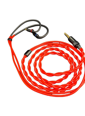 无氧镀银0.78双针耳机线二合一0.78可更换式4.4mm 3.5hifi红色线