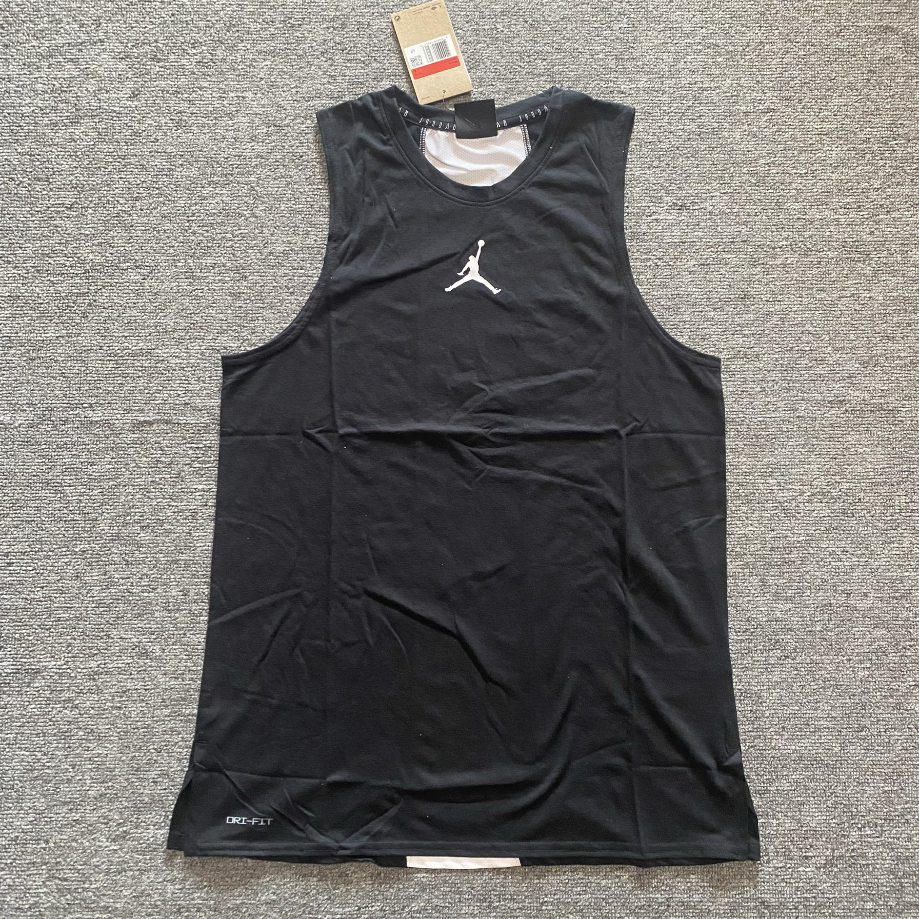 Air Jordan男子夏季运动篮球训练速干透气无袖背心T恤 892072-010图片