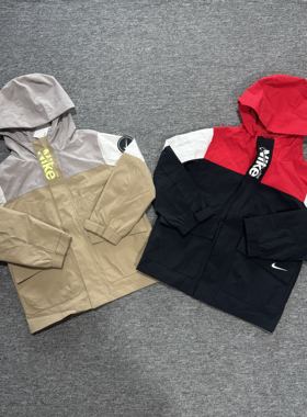 NIKE/耐克 小童装时尚拼色百搭舒适运动休闲连帽夹克外套 IH0979
