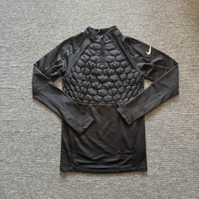 Nike/耐克 THERMA-FIT男加绒半拉链足球运动训练长袖FZ0567-010