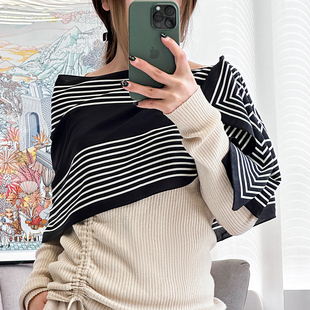 【线条集合】双绉14姆米纯桑蚕丝真丝简约百搭薄款女丝巾围巾长巾