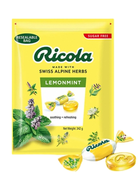 上海开市客代购瑞士利口乐纯天然草本精华润喉糖柠檬味无糖