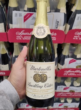Costco代购Martinelli’s马蒂天尼苹果汁汽水750ml无酒精果酒气泡