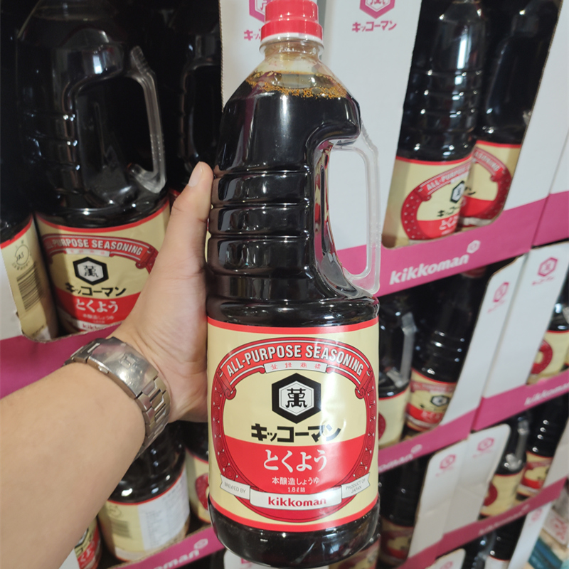 Costco开市客代购日本进口kikkoman SOY SAUCE万字牌德用酱油1.8L_虎窝淘