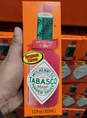 上海Costco开市客代购TABASCO塔巴斯科经典原味辣椒酱355ml辣椒仔