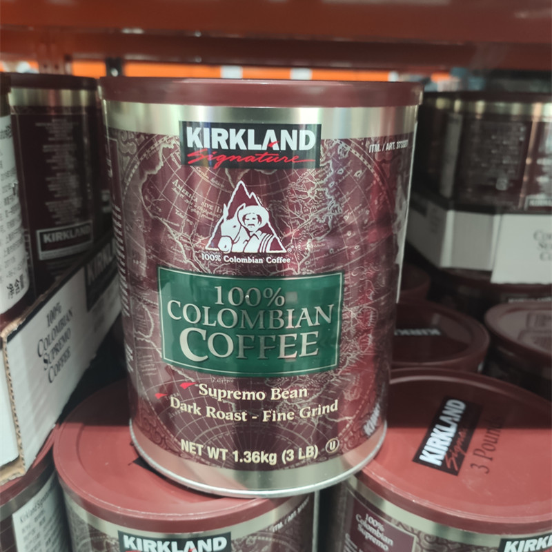 costco开市客代购kirkland科克兰哥伦比亚滤泡式焙炒咖啡粉1360g