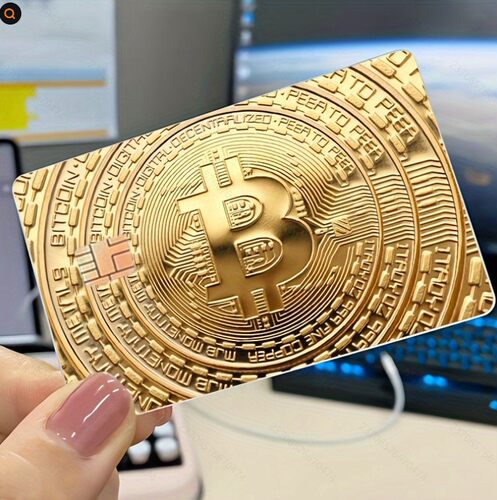 比特币纪念币卡片贴纸