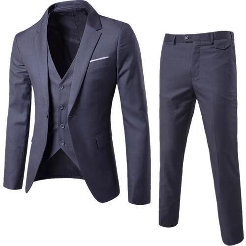 套装Men 3 Pieces Slim Fit Casual Tuxedo Suit Male Suits Set