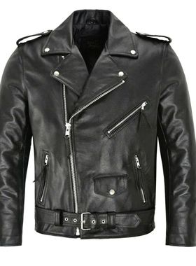 Slim fit motorcycle PU leather jacket for men 修身机车pu夹克
