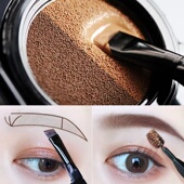 李佳琪推荐 双色气垫眉膏防水持久不脱色染眉膏女定型眉粉官方 正品