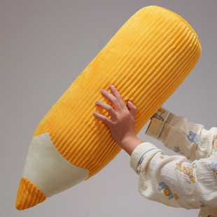 可爱彩色画笔铅笔抱枕公仔毛绒玩具笔出心裁玩偶枕头毕业生日礼物