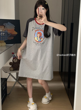 ins睡裙纯棉夏季睡衣女