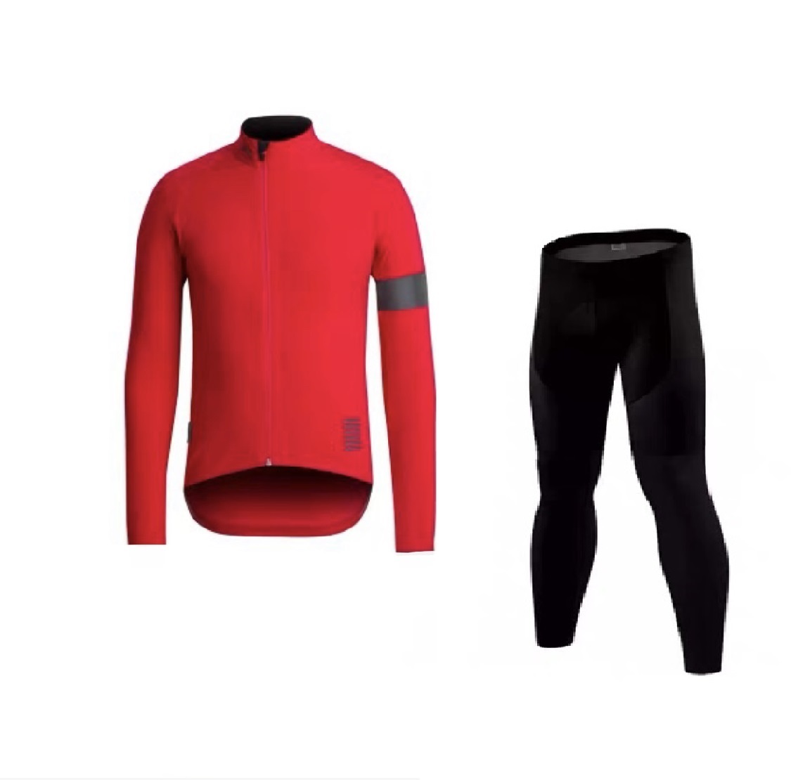 红色长袖山地自行车骑行服动感单车服单车衫山地车骑行裤男女薄款