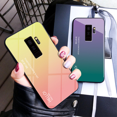 适用于三星S9+Plus|SM-G9650|G965F/DS/U/N软硅胶钢化玻璃手机壳