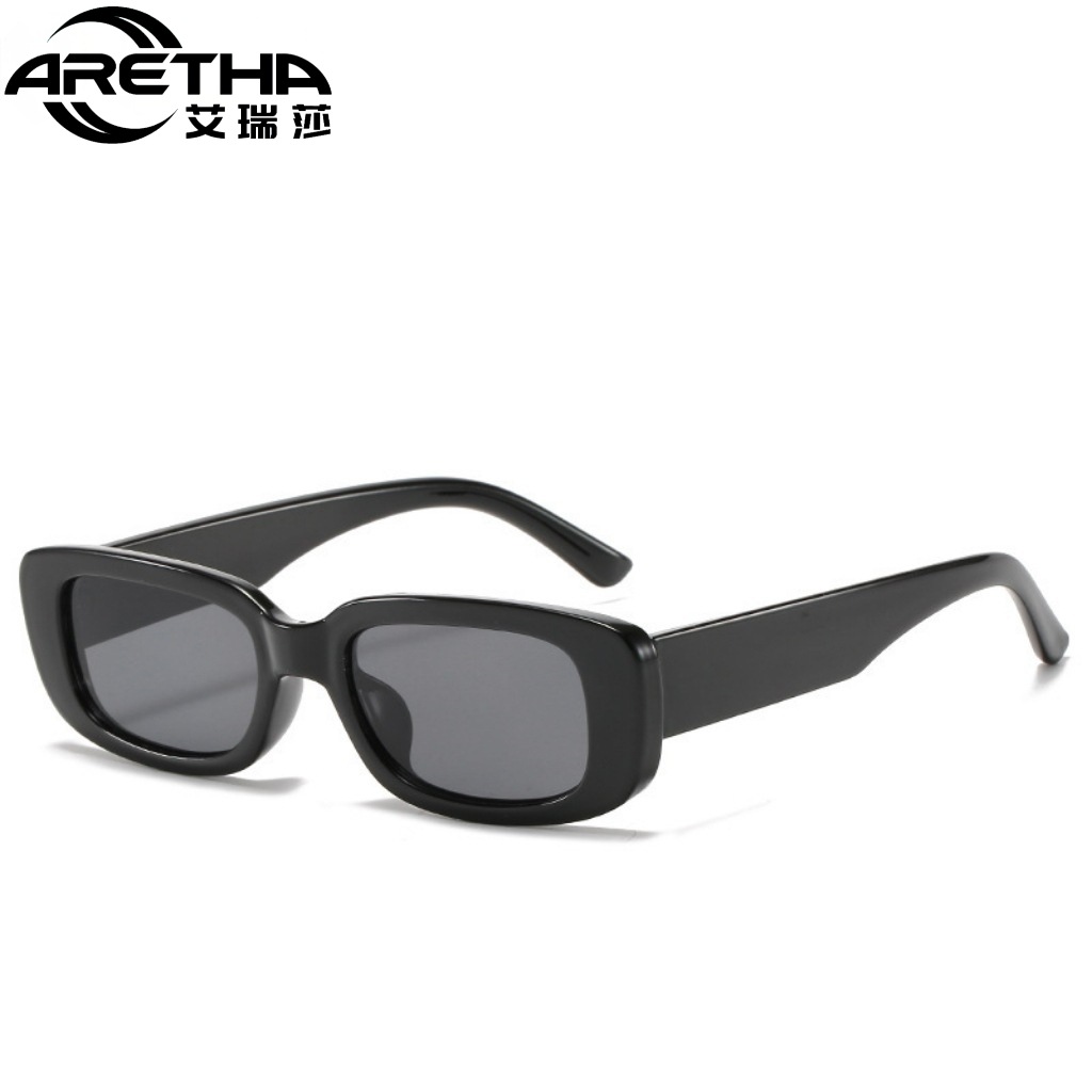 方框UV400果冻色太阳镜