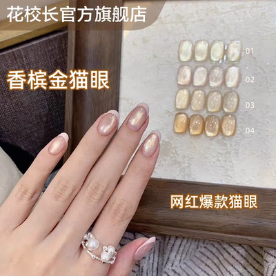 【花校长】麦田守望者香槟金秋冬爆闪猫眼网红爆款甲油胶1g分装
