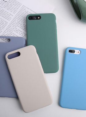 iphone8Plus手机壳苹果7液态硅胶ins软壳7P套iPhonese2手机壳全包