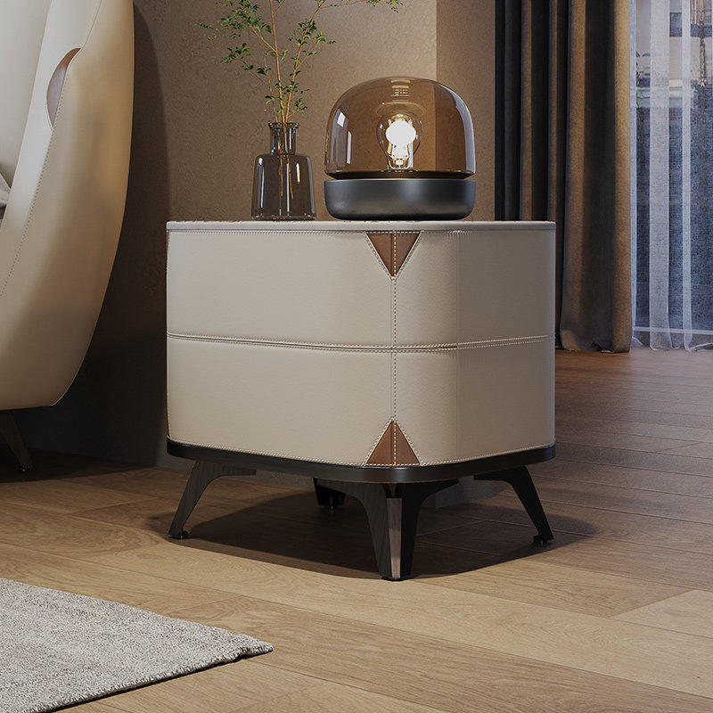 极简大师岩板设计师款床头柜