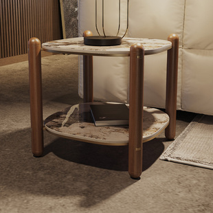 极简大师 意式岩板沙发小边几轻奢简约现代ins风茶几新款创意角几