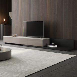 意式极简岩板茶几电视柜北欧大小户型客厅家具组合套装轻奢电视柜