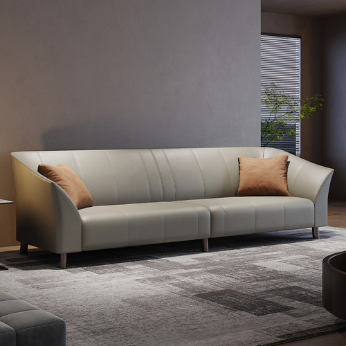 极简大师设计师款轻奢真皮沙发