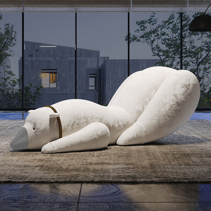 极简大师 意式北极熊懒人沙发椅网红款设计师单人轻奢休闲椅家用