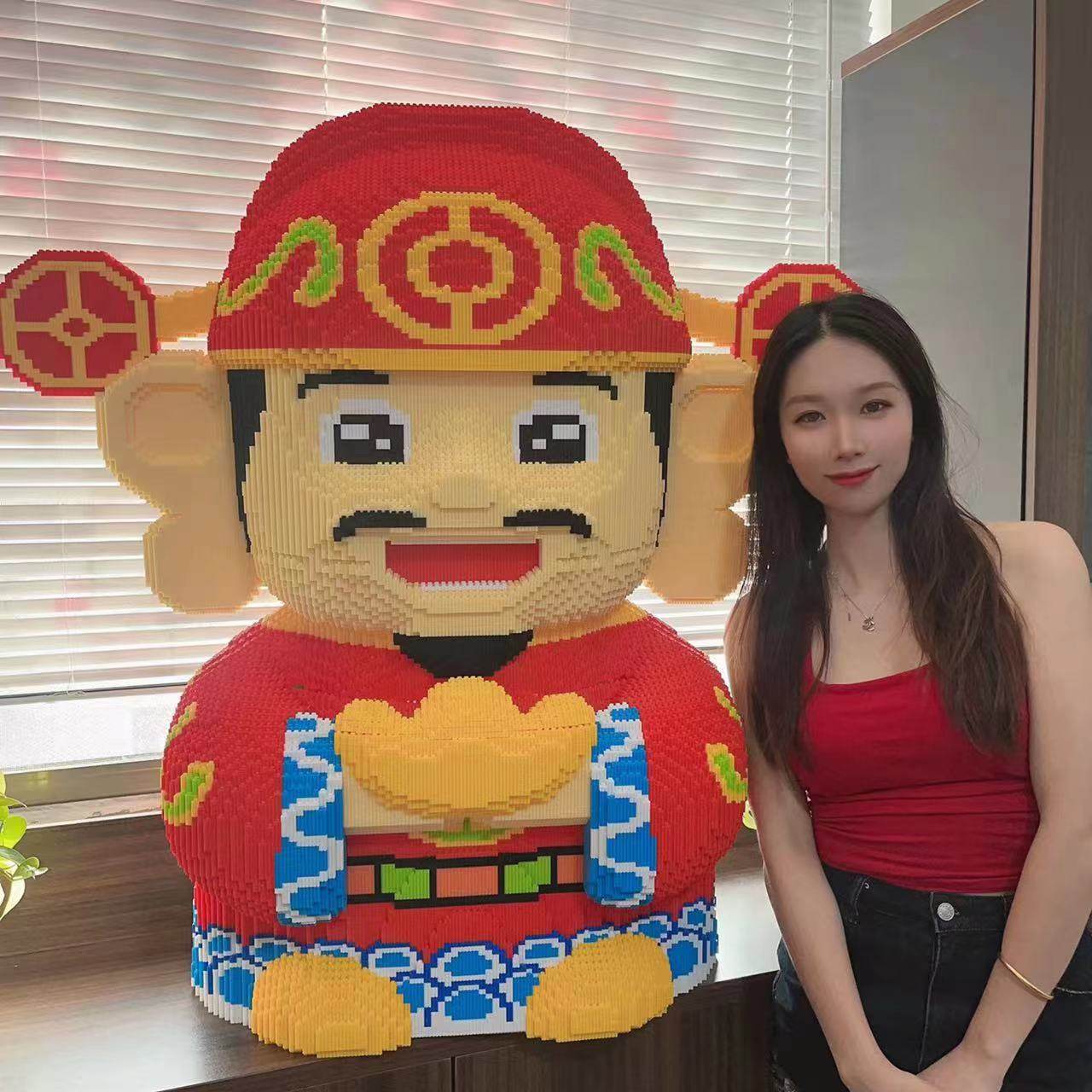 巨大财神爷拼装儿童玩具高难度益智积木成年人小颗粒立体拼图摆件,玩具/童车/益智/积木/模型,普通塑料积木,淘宝优惠券,粉丝福利购,淘宝优惠卷