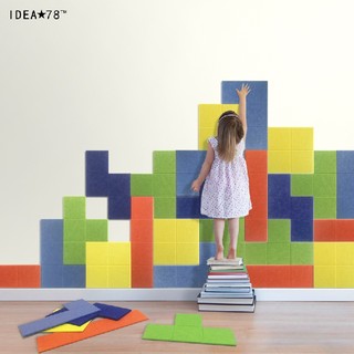 俄罗斯方块3d立体墙贴儿童房益智创意毛毡拼图早教幼儿园墙面装饰
