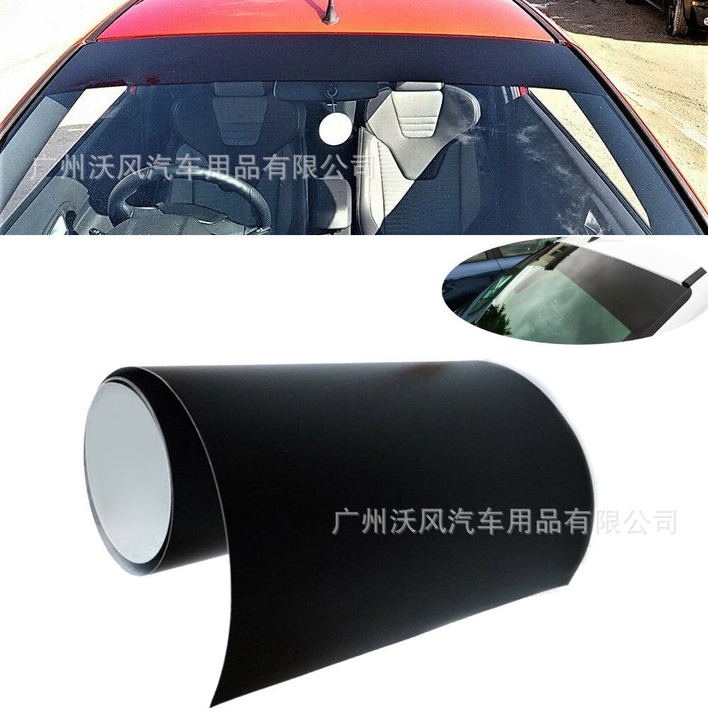 汽车前挡风玻璃贴花 黑色130*21CM遮阳挡阳乙烯基遮阳板贴纸 D491