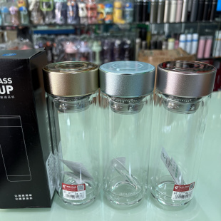 卧龙双层玻璃杯2599 5男女加厚隔热茶杯300ml