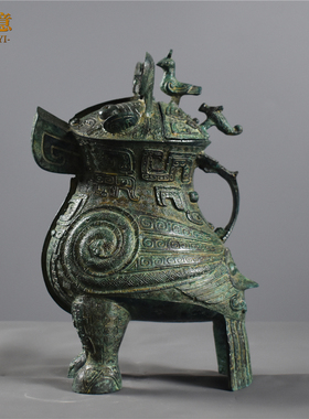 御如意商代妇好鸮尊青铜摆件