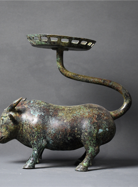 御如意纯铜动物摆件客厅做旧古玩