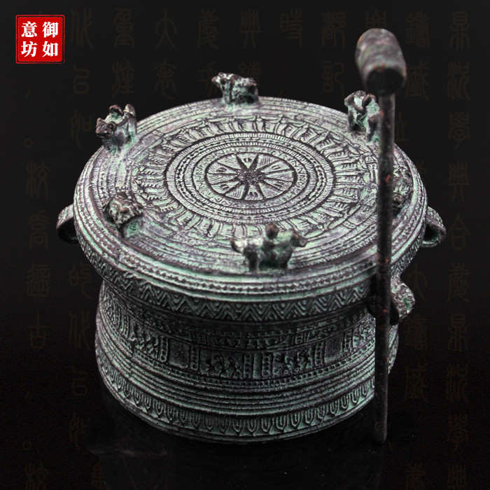 仿古工艺品摆件 广西铜鼓 青铜器 中国特色礼品艺术品软装铜饰品