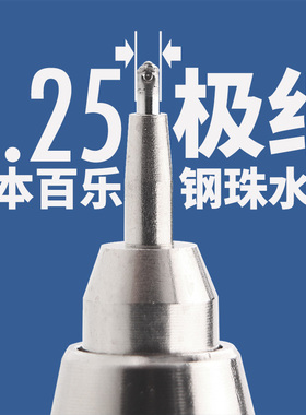 字度丨日本百乐极细中性笔BLLH20绣花针0.25/0.3/0.4财务标注小字
