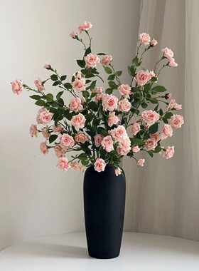 ins风泡泡玫瑰花仿真花假花摆设轻奢高端餐桌客厅装饰家居摆件花