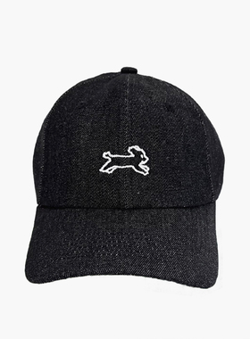 方式商店｜Whart简笔插画小狗黑色牛仔丹宁棒球帽日常百搭