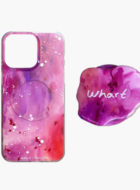 方式商店｜Whart粉色系花朵iPhone手机壳磁吸手机支架16pro