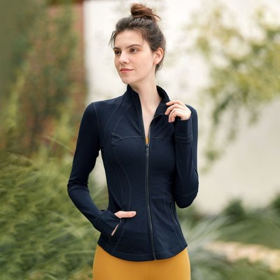 凡圣瑜伽服外套女拉链户外运动上衣长袖健身服跑步瑜伽服晨跑外套
