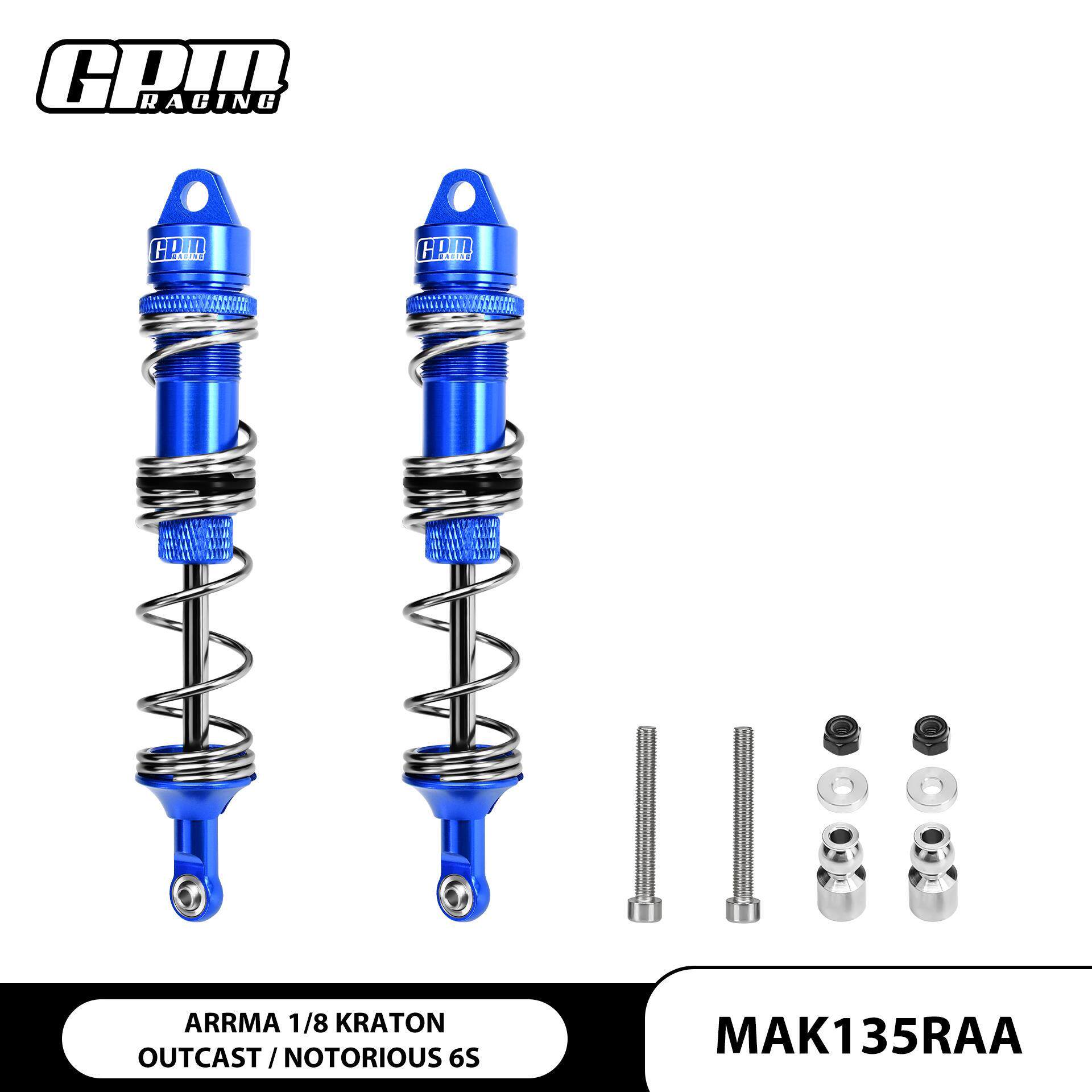 ARRMA 铝合金双段式弹簧,加粗弹簧和避震针后避震(中点135MM)