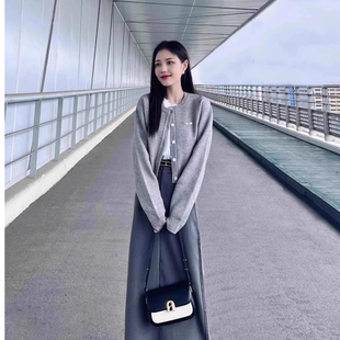 大朗针织衫不起球女新款正品小个子短款开衫毛衣外套2025早秋上衣