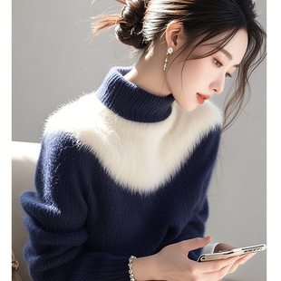 广州十三行高端欧货女装 秋冬东莞大朗毛衣不起球上衣 高领针织衫