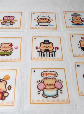 原创黄色熊熊31天52周100天上来口存钱袋可定制