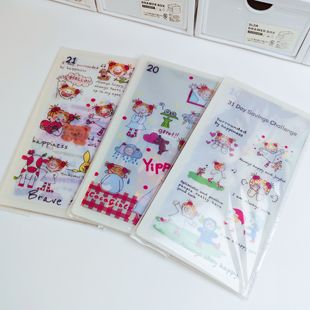 手绘线条小狗52周存钱袋31天100天存钱袋