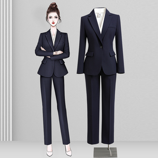 职业套装 制服4s店销售物业客服珠宝店工作服 女春秋ol通勤面试西装